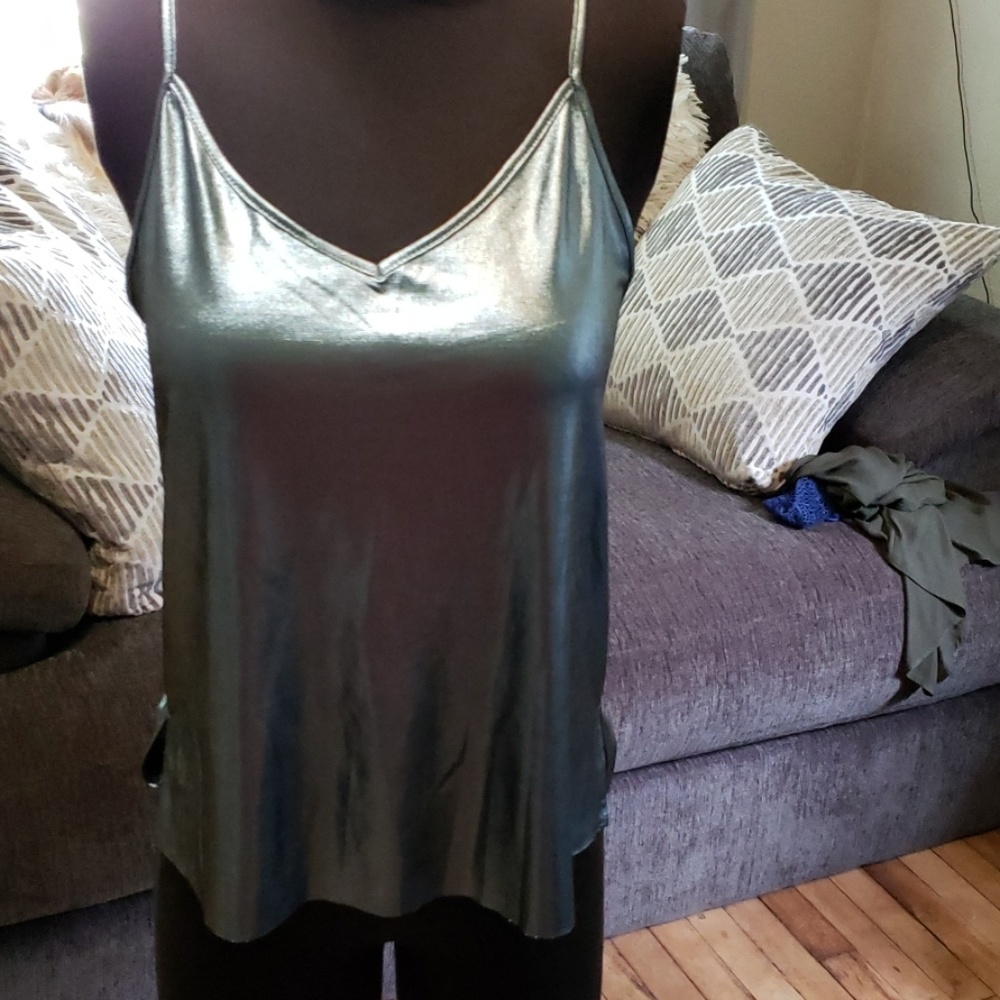 Brand new W/O Tags slinky liquid tank Sz.M  Teal